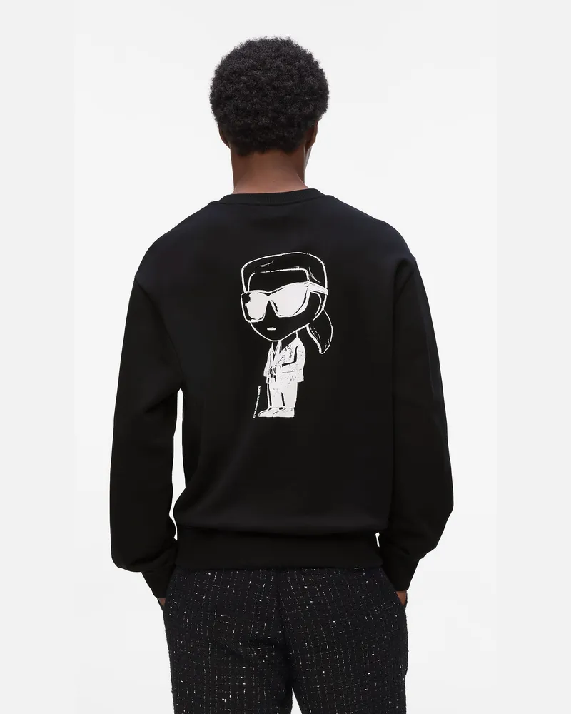 Karl Lagerfeld Ikon sweatshirt, Herren, Schwarz, Größe Schwarz