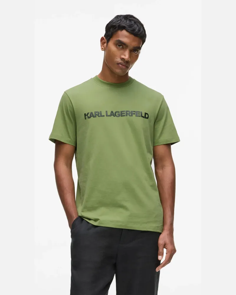 Karl Lagerfeld T-shirt Mit Logo, Herren, Dill, Größe Dill