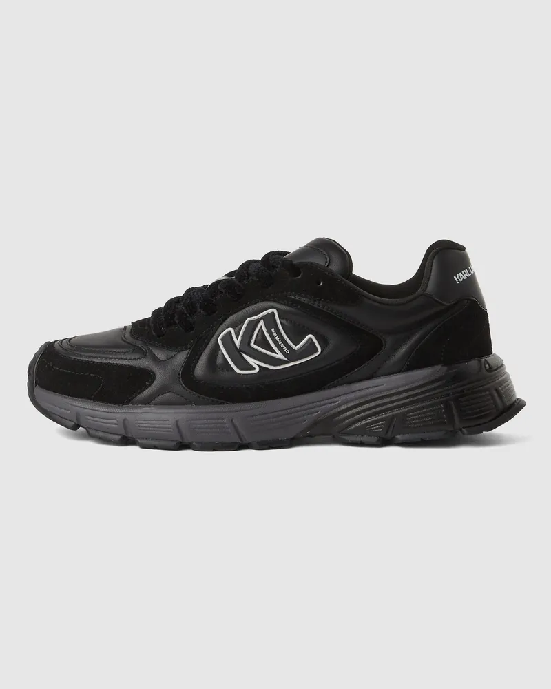 Karl Lagerfeld Orion Sneakers Mit Monogramm, Herren, Schwarz, Größe Schwarz