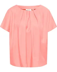 Eterna Viscose Shirt Bluse in unifarben Koralle