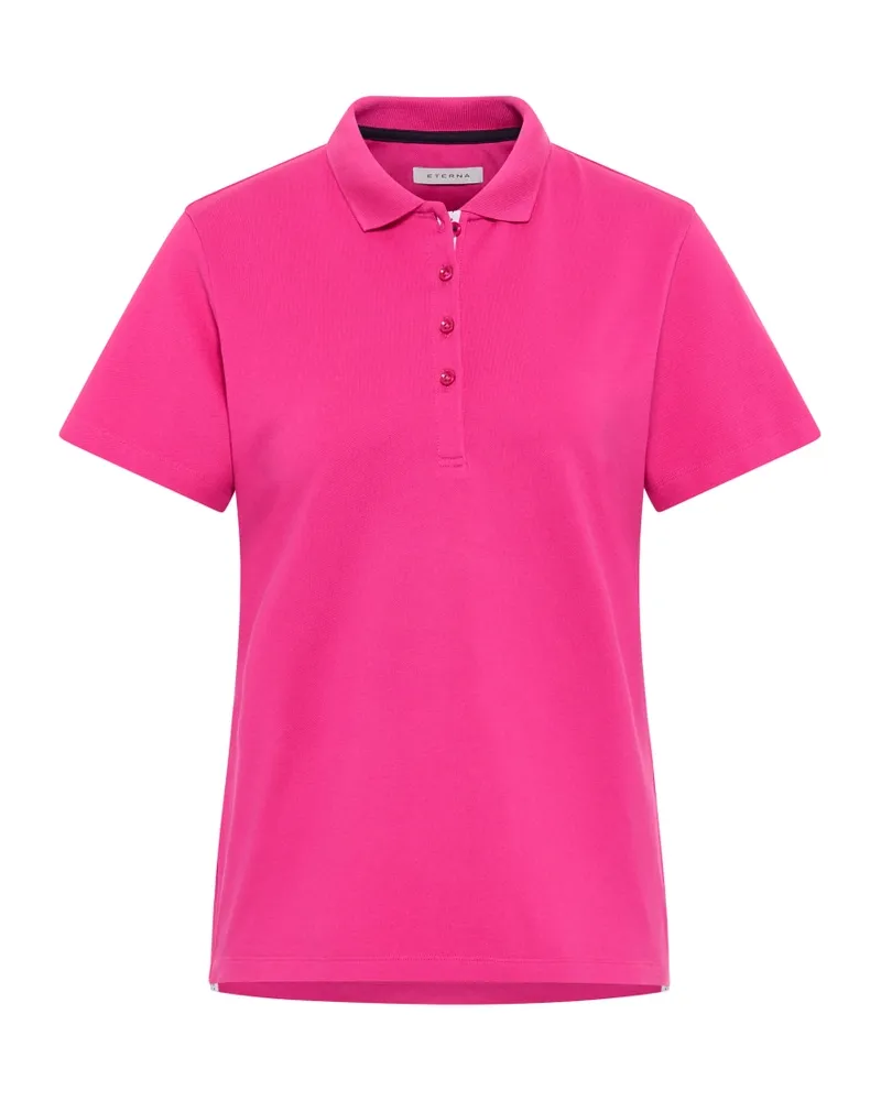 Eterna Poloshirt in unifarben Pink