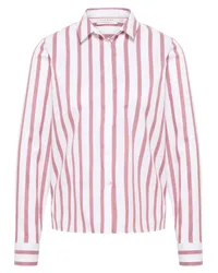 Eterna Soft Luxury Shirt Bluse in gestreift Pink