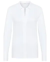 Eterna Jersey Shirt Bluse in unifarben Weiß