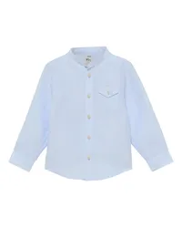 Eterna Linen Shirt in unifarben Himmelblau