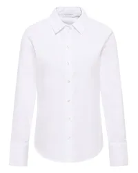 Eterna Oxford Shirt Bluse in unifarben Weiß