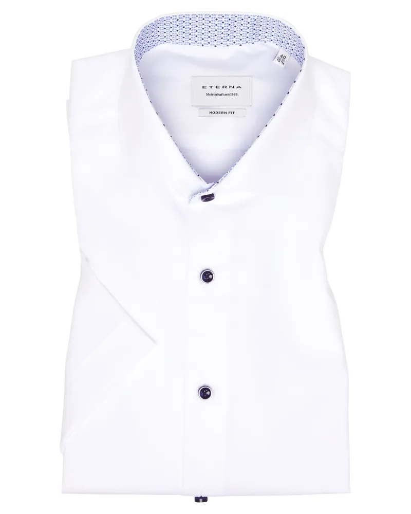 Eterna MODERN FIT Original Shirt in unifarben Weiß