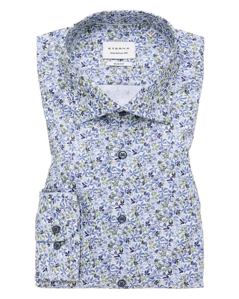 Eterna SLIM FIT Hemd in bedruckt GrüN