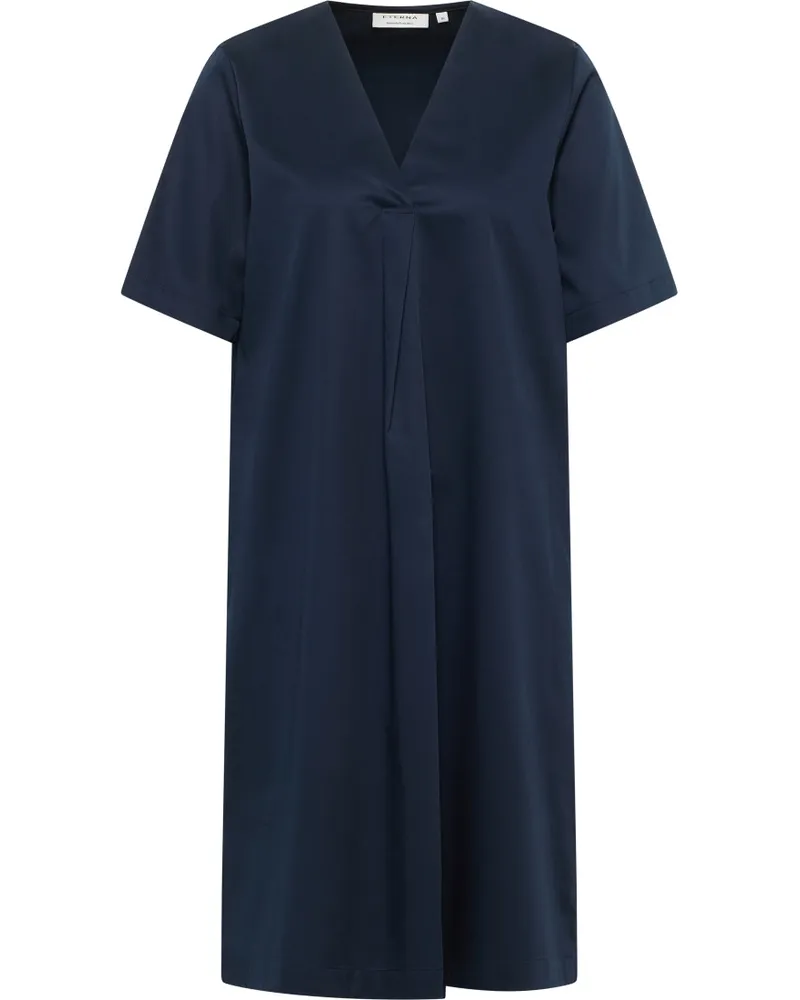 Eterna Blusenkleid in unifarben Navy