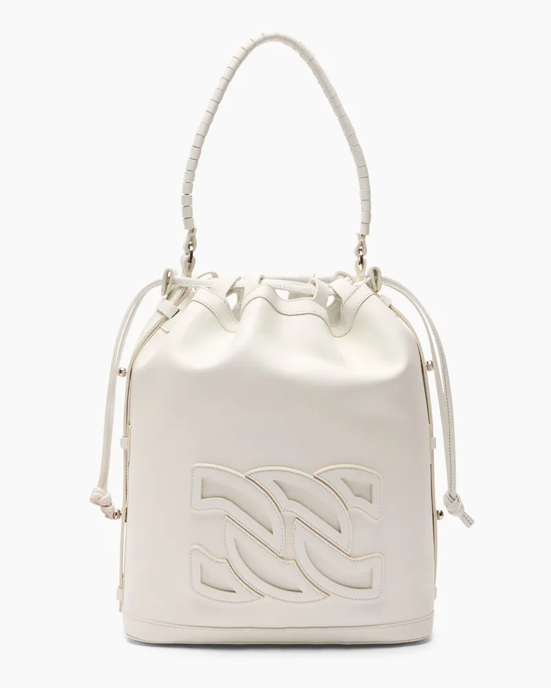 Casadei Voyage Leather Bucket Bag - Frau Taschen White White