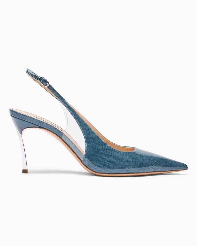Casadei Superblade Denim Lac Slingbacks - Frau Pumps Und Slingback Denim Denim