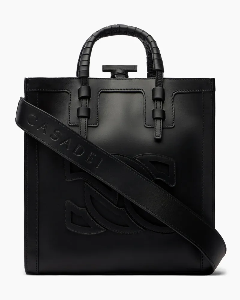 Casadei Ale Leather Bag - Frau Taschen Schwarz Schwarz