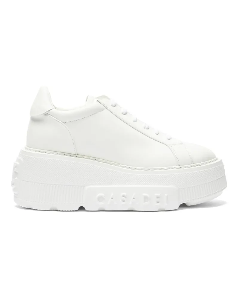 Casadei Nexus Leather Sneakers Weiss