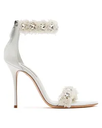 Casadei Elsa Leather Sandals Weiss