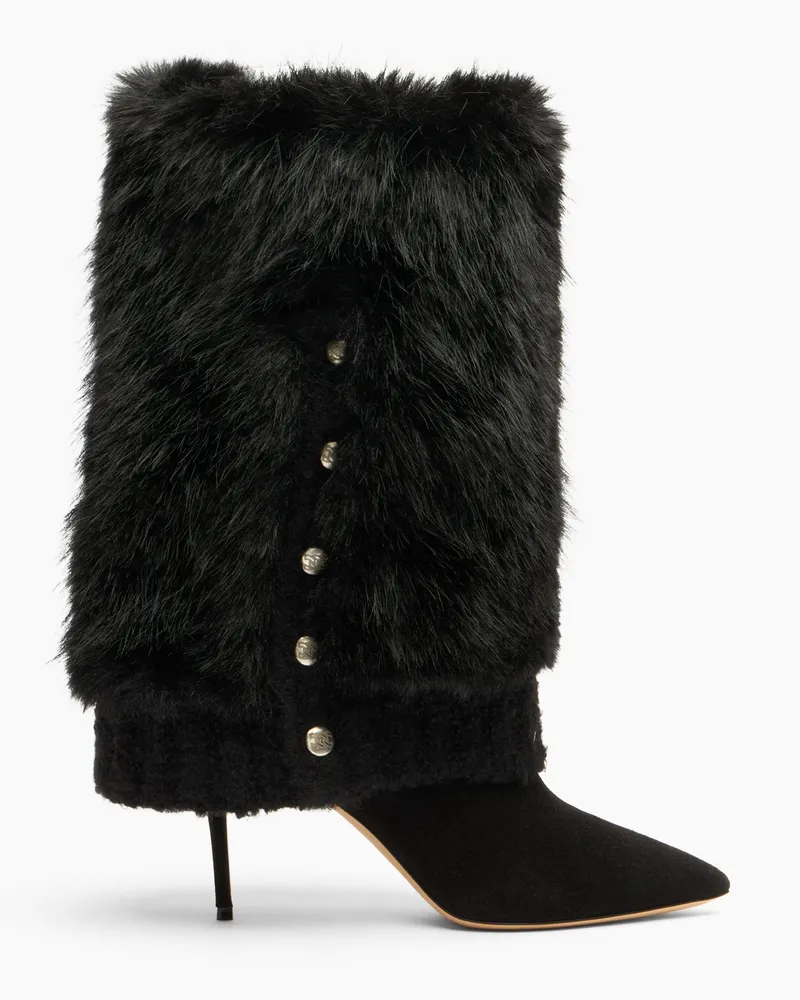 Casadei Double Face Julia High Boot - Frau Hohe Stiefel Black Black