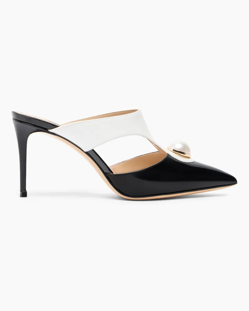 Casadei Julia Big Pink Mules - Frau Mules Black And White Black
