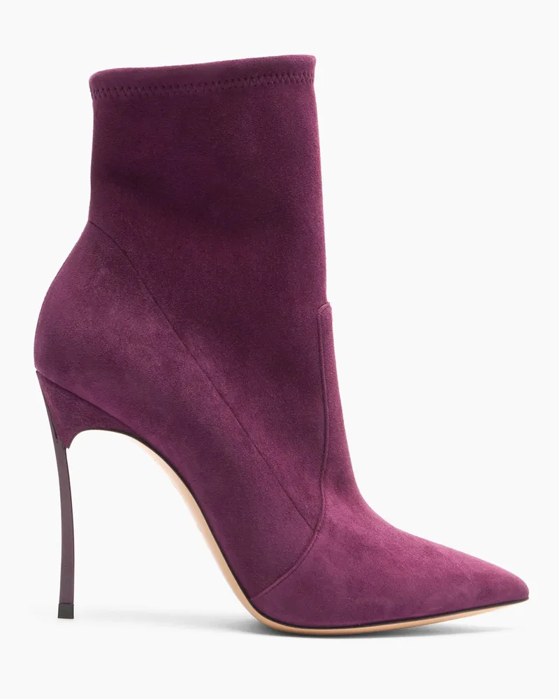 Casadei Blade Suede Ankle Boots - Frau Damenstiefeletten Amarena Amarena