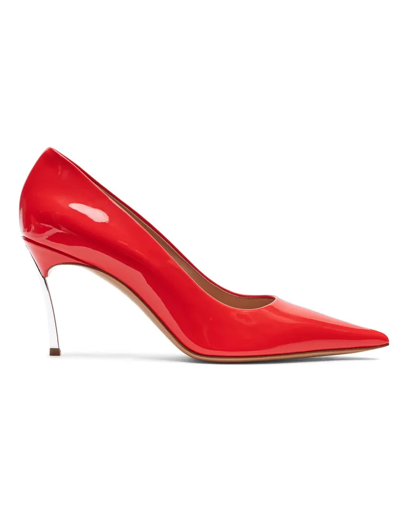 Casadei Superblade Patent Leather Pumps Coralflame