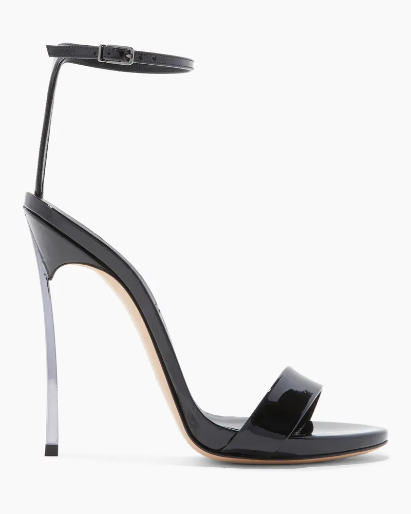 Casadei Blade Aus Lackleder - Frau Sandalen Schwarz Schwarz