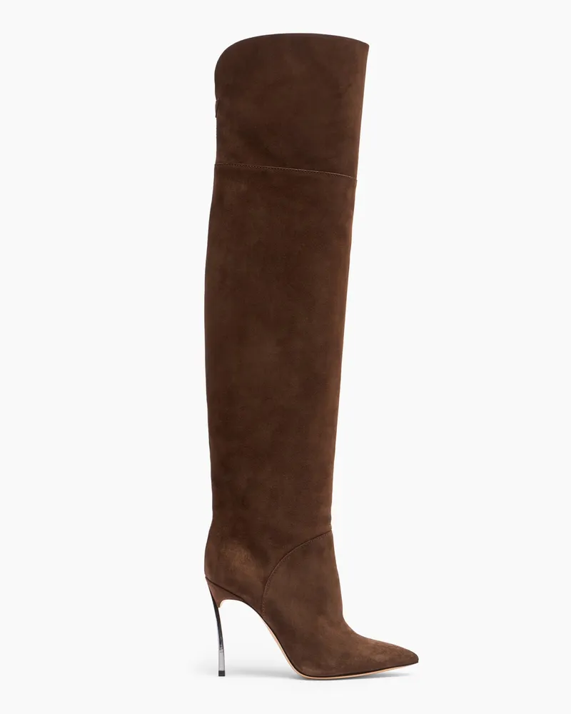 Casadei Blade Reversible Over The Knee - Frau Overknee-stiefel Cacao Cacao