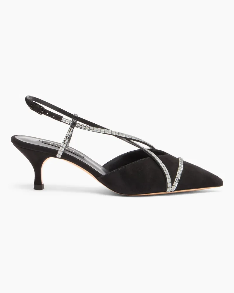 Casadei Starsway Julia Slingbacks - Frau Pumps Und Slingback Black And Crystal Black