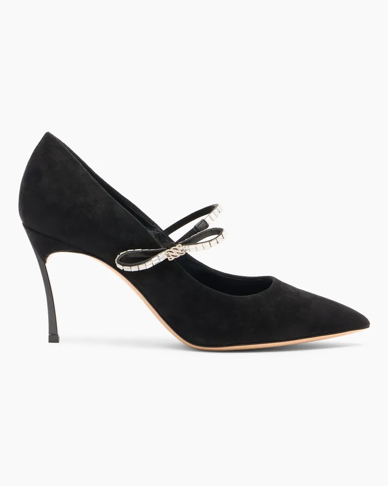 Casadei Starsway Blade Pumps - Frau Pumps Und Slingback Black And Crystal Black