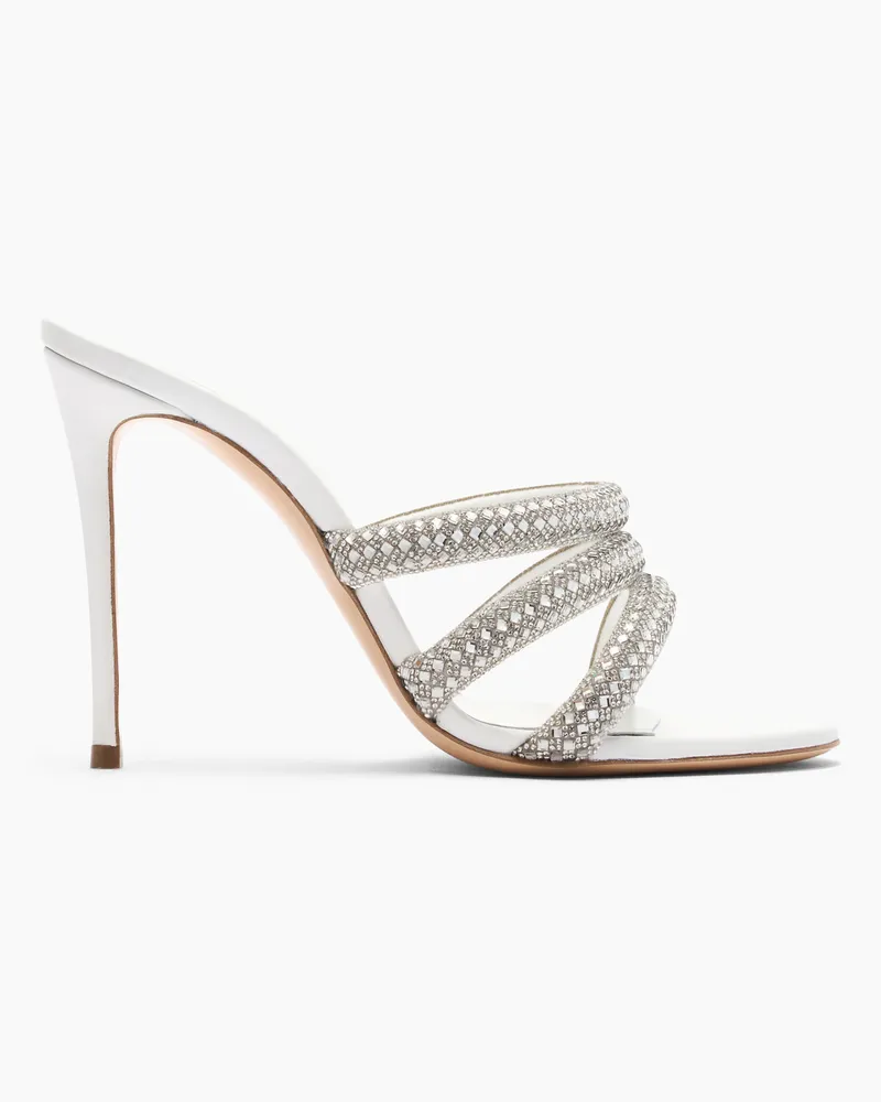Casadei Julia Stratosphere Mules - Frau Mules White And Crystal White