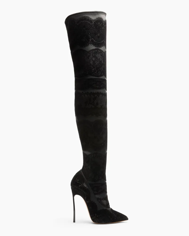 Casadei Lingerie Blade Over The Knee - Frau Overknee-stiefel Black Black