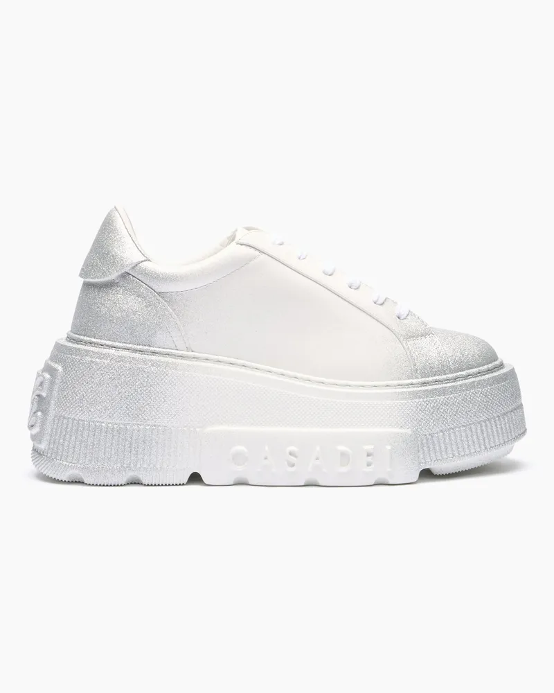 Casadei Nexus Salento Reflex Sneakers - Frau Sneakers White And Silver White