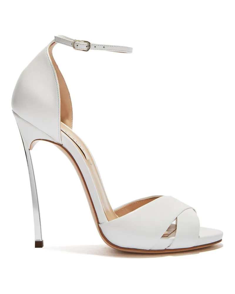 Casadei Blade Criss Cross Sandalen White