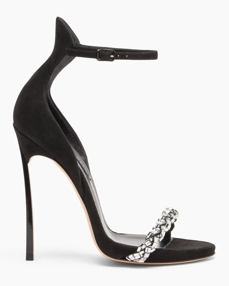 Casadei Starsway Cappa Blade Sandals - Frau Sandalen Black And Crystal Black