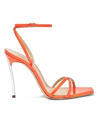 Casadei Superblade Patent Leather Sandals Tulip