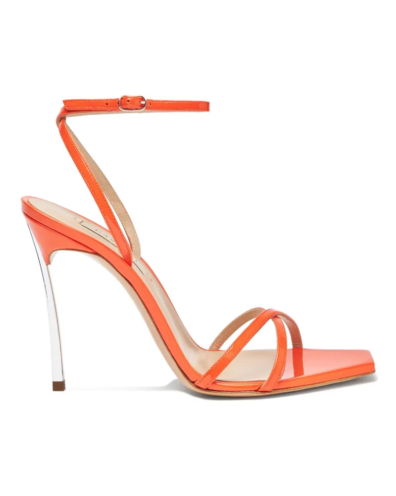 Casadei Superblade Patent Leather Sandals Tulip