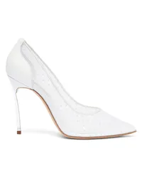 Casadei Blade Vanity Mesh Pumps Weiss