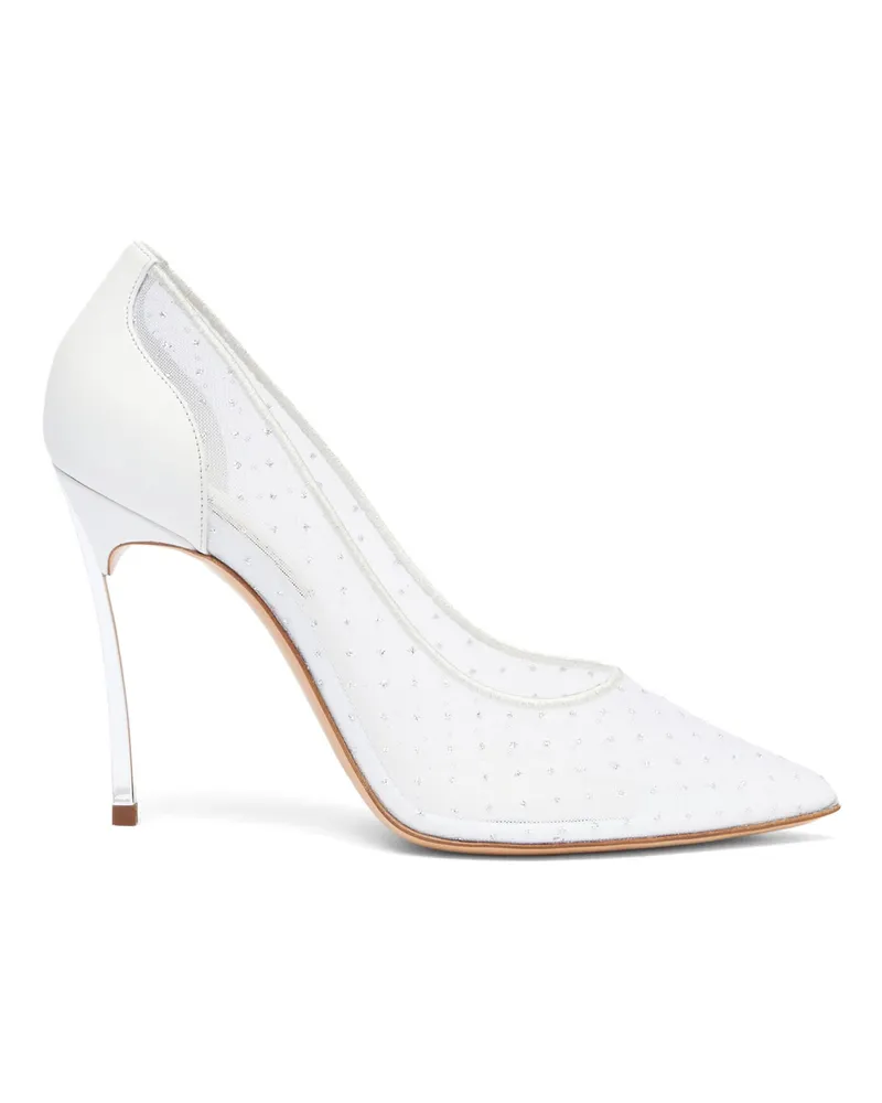 Casadei Blade Vanity Mesh Pumps Weiss