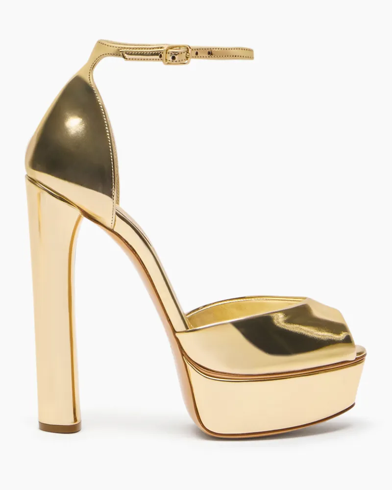 Casadei Flora Intestellar Platform Sandals - Frau Plateauschuhe Platinum Platinum