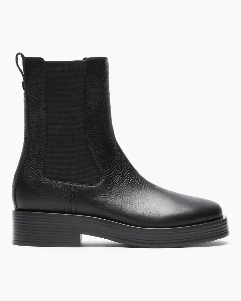 Casadei Charlie Leather Ankle Boots - Frau Damenstiefeletten Black Black