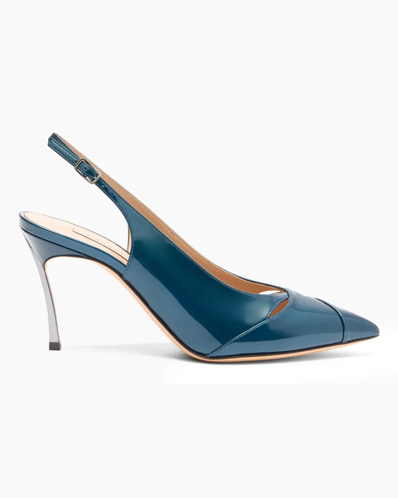 Casadei Samurai Blade Slingbacks - Frau Pumps Und Slingback Blue Troll Blue