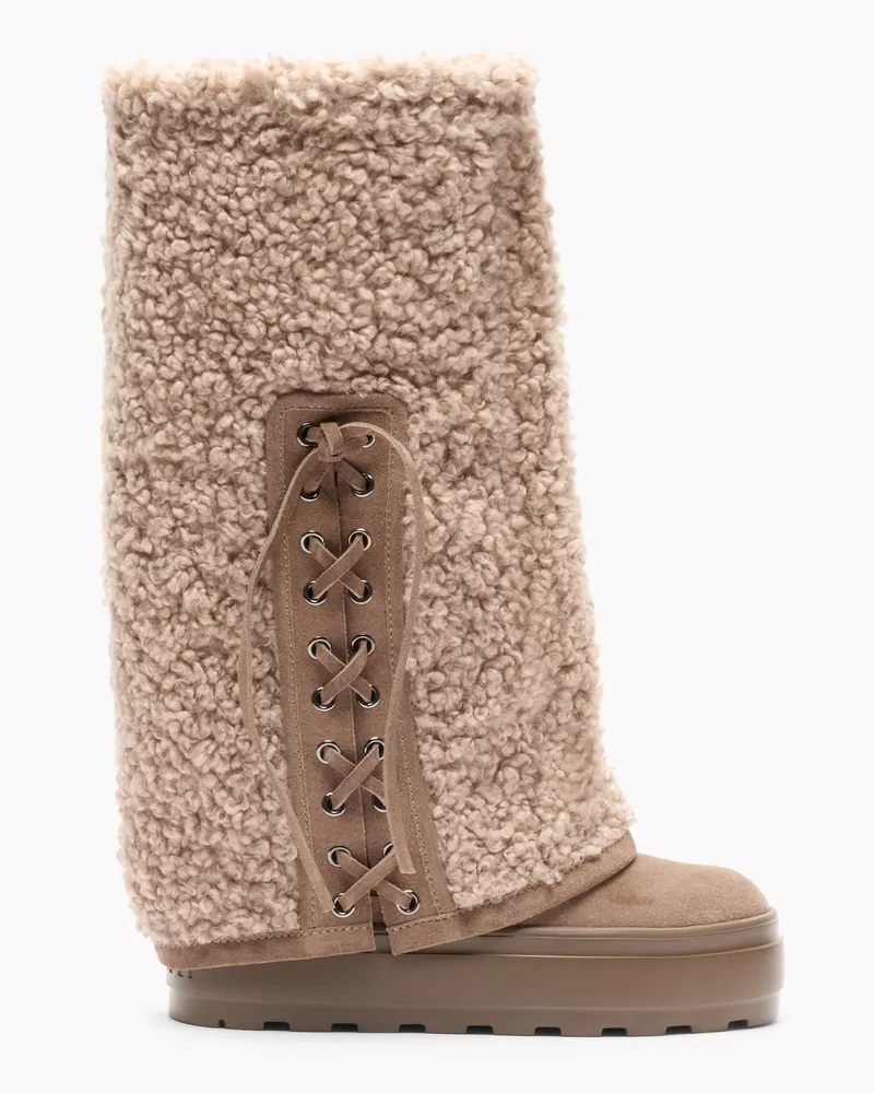 Casadei Double Face High Boot - Frau Hohe Stiefel Caribou Caribou