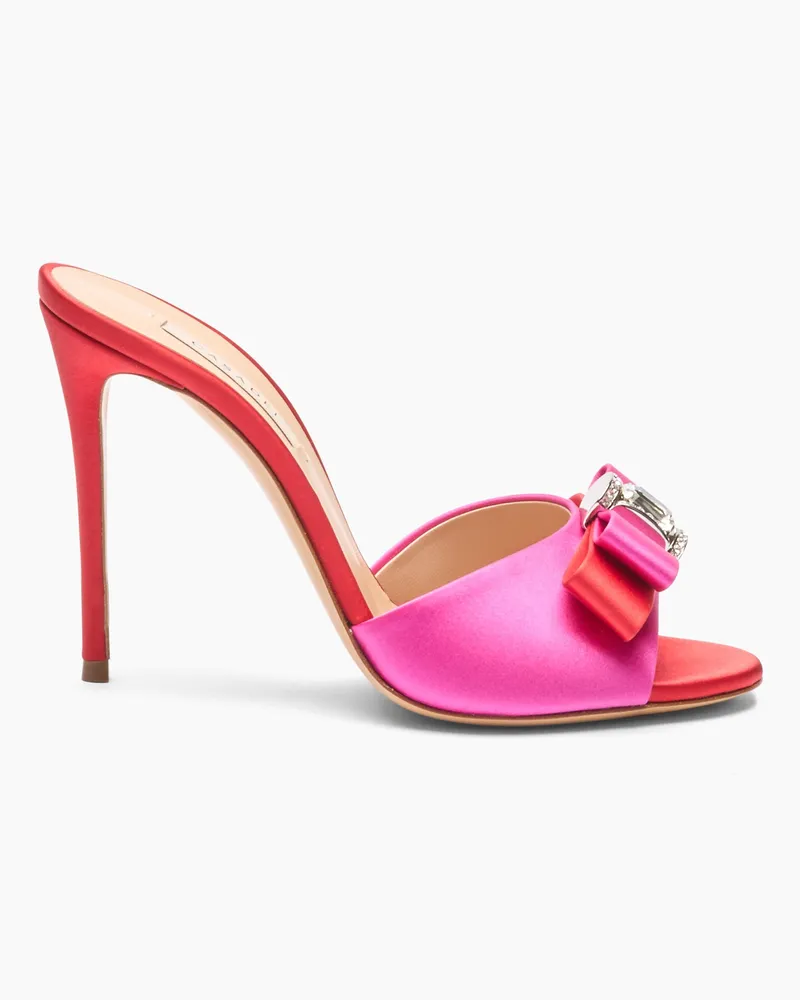 Casadei Julia You Satin Mules - Frau Mules Fuchsia And Flame Fuchsia