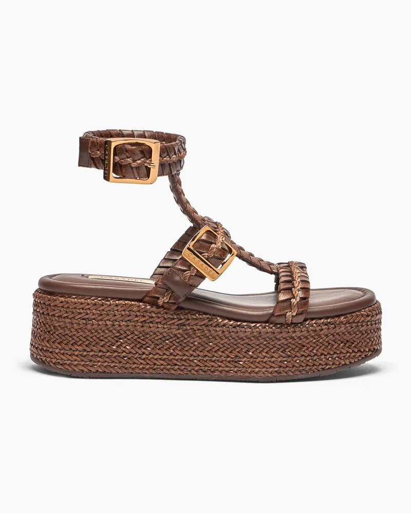 Casadei New Zeppa Colosseo Platform - Frau Wedges Und Slides Rum Rum