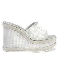 Casadei Jasmine Diadema Wedges Silver