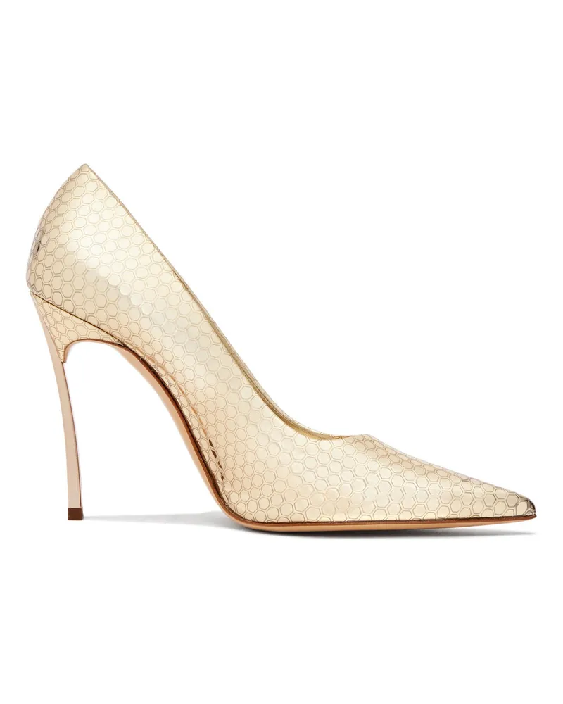 Casadei Superblade Atomium Pumps Gold