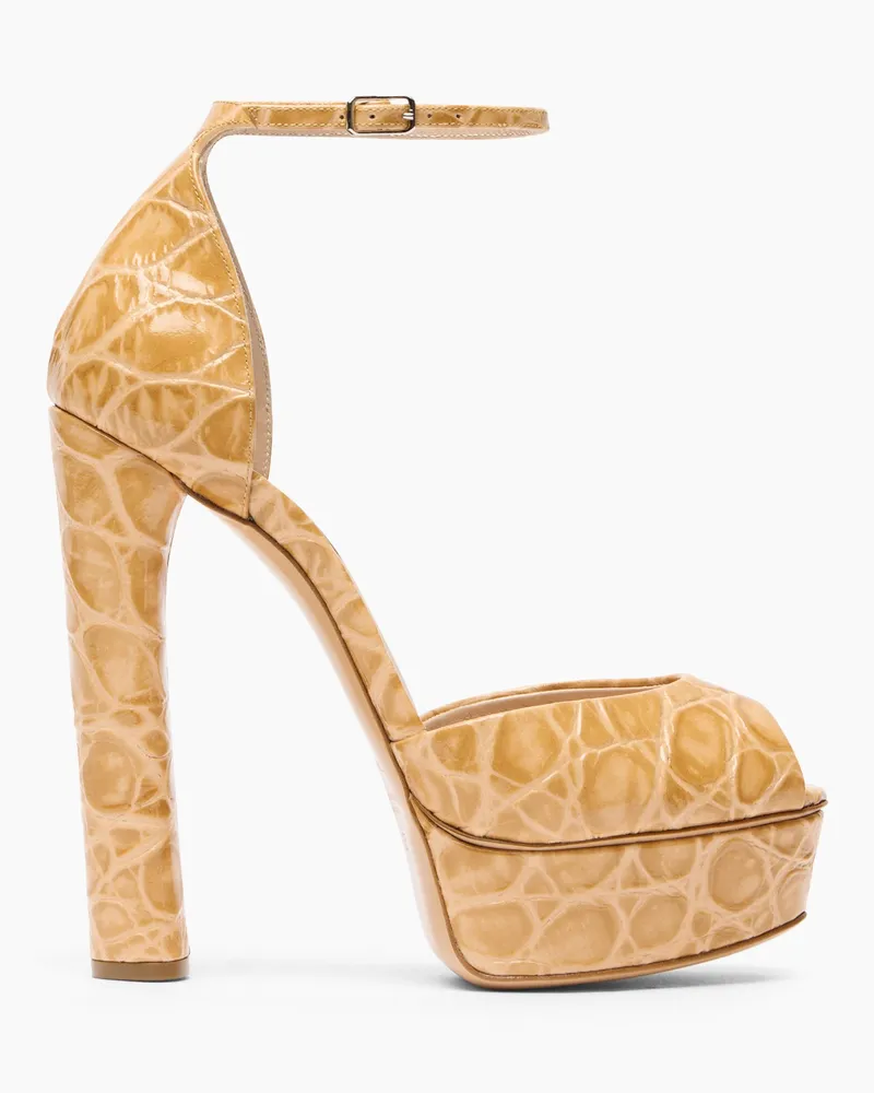 Casadei Flora Jurassic Platform Sandals - Frau Plateauschuhe Toffee Toffee