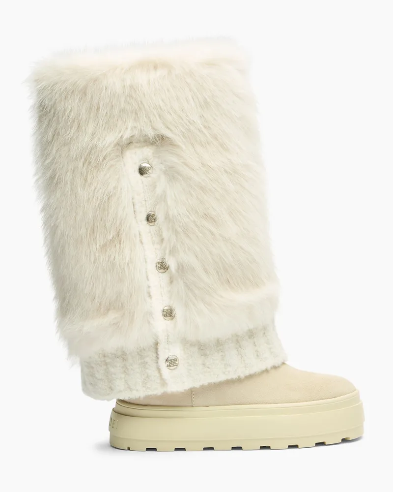 Casadei Double Face High Boot - Frau Hohe Stiefel Yogurt+white Yogurt+white