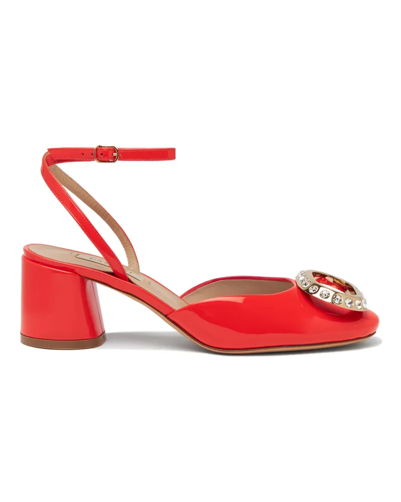 Casadei Emily Cleo Patent Leather Pumps Coralflame