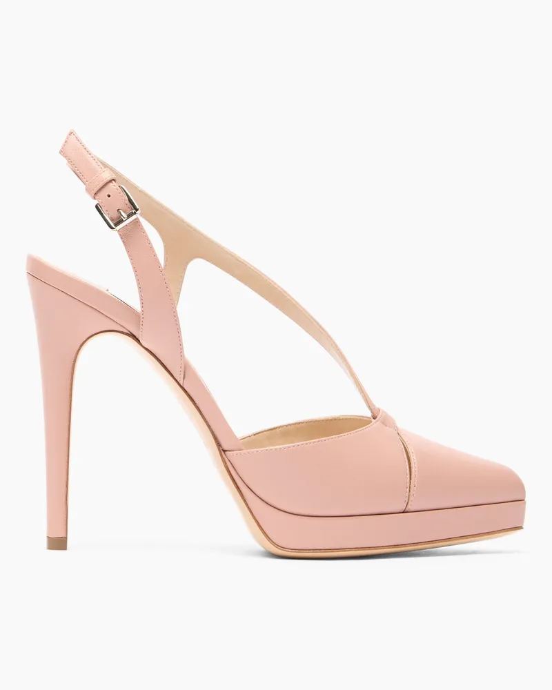 Casadei Michelle Leather Slingbacks - Frau Plateauschuhe Rosè Rosè
