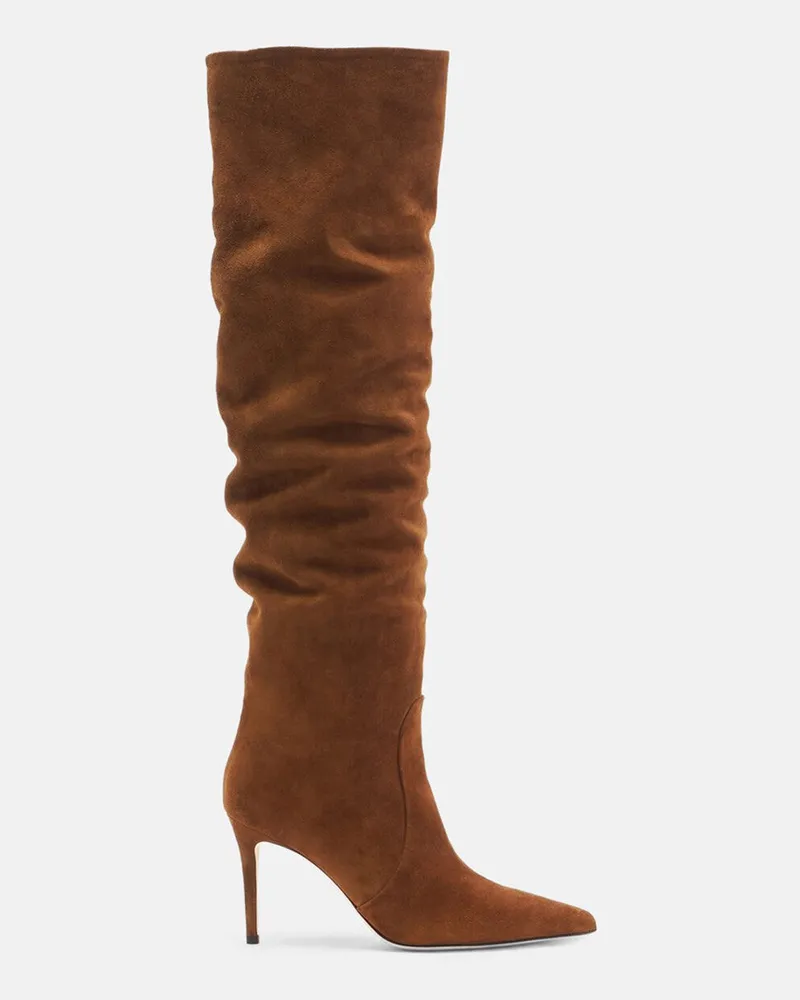Scarosso Carra Tobacco Suede - Frau Boots Tabak - Veloursleder Tabak