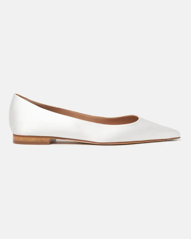 Scarosso Iris Weiß Satin - Frau Ballerinas Weiß - Seide Weiß