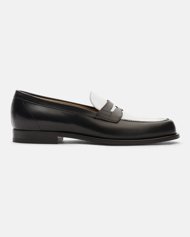 Scarosso Austin Schwarz Edit - Mann Loafers Schwarz & Weiss - Kalbsleder Schwarz