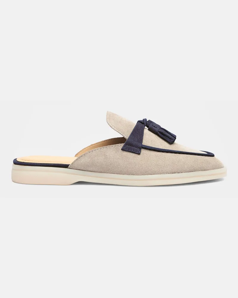 Scarosso Leandra Sand & Blau Veloursleder - Frau Mules Sand & Blue - Veloursleder Sand